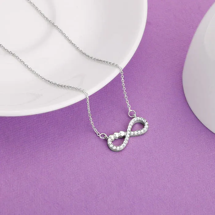GIVA Silver Infinity Heart Chain ( 925 Pure Silver) image 3