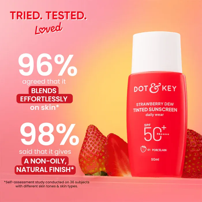 Dot & Key Strawberry Dew Tinted Sunscreen Porcelain (SPF 50+ PA++++) image 8