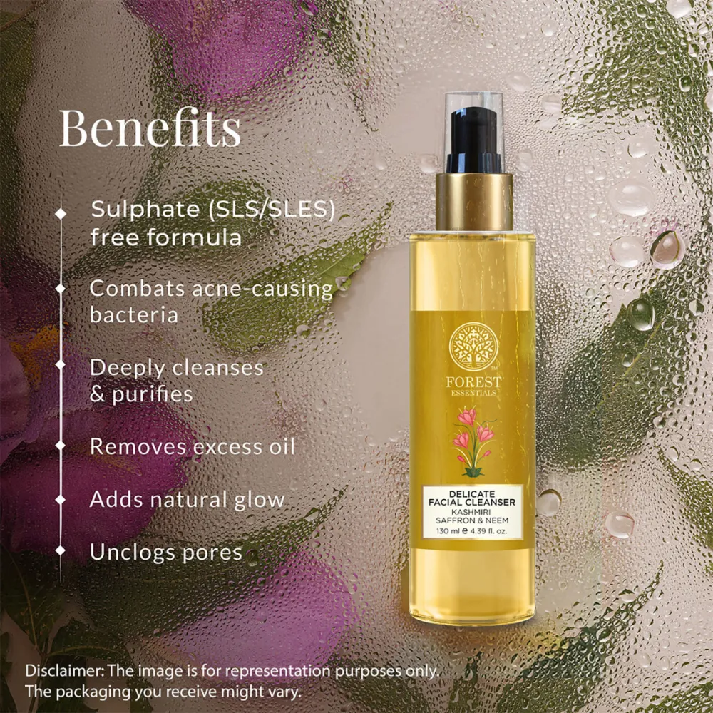 Forest Essentials Delicate Face Cleanser (Kashmiri Saffron & Neem) image 6