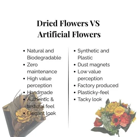 Rooted Crimson Red Roses Dried Flowers Bouquet image 1