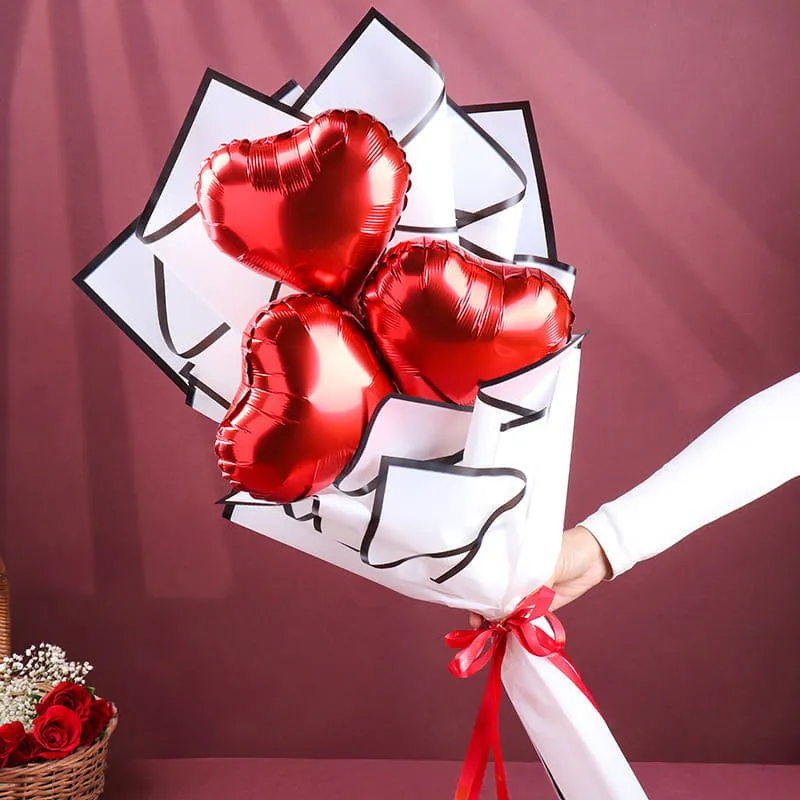 Floweraura Trio Hearts Balloon Bouquet