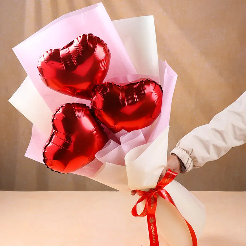  Floweraura Red Heart Balloons Bouquet  image 4