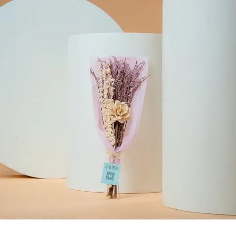 Rooted Pink Haze Dried Flowers Bouquet