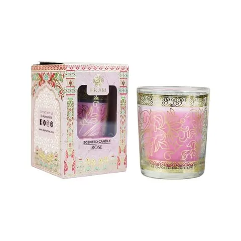 Pink Haveli Votive Scented Candle (Rose) by Ekam image 1