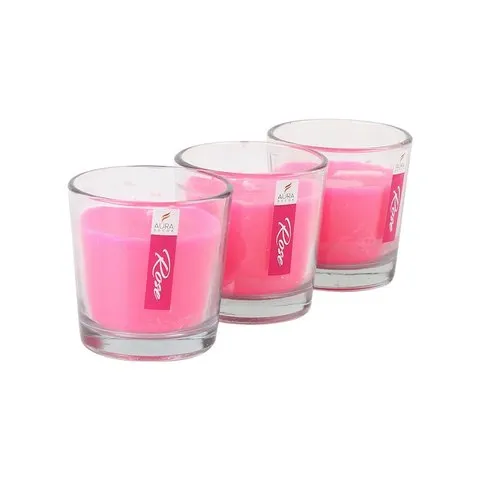 Fragrance Votive Candle Set (Rose, Pink) by Auradecor image 5