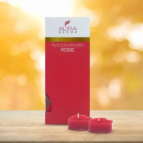 Heart Shape Tea Light Candles (Rose, Red) by Auradecor image 5