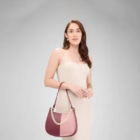 Caprese Perline Hobo Small Sling Bag (Burgundy) image 10