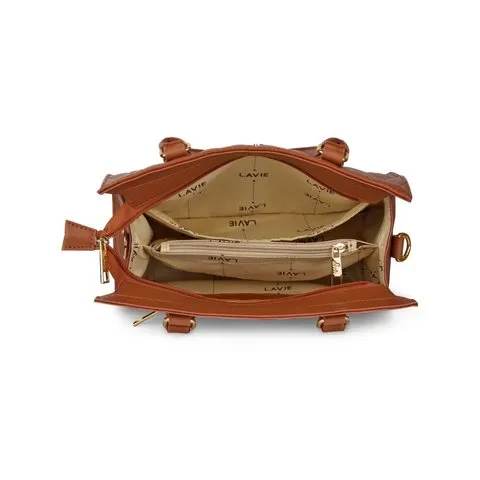 Lavie Stitch Medium Tan Women’s Shelly Satchel Bag (Brown) image 3