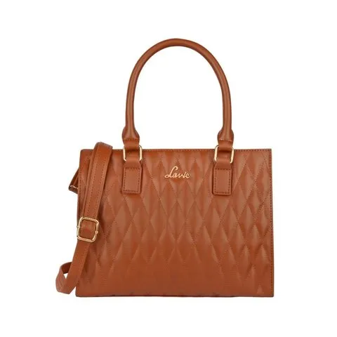 Lavie Stitch Medium Tan Women’s Shelly Satchel Bag (Brown)