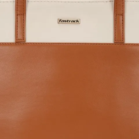 Fastrack Bags Women's Tan Colourblocked Tote Bag image 2