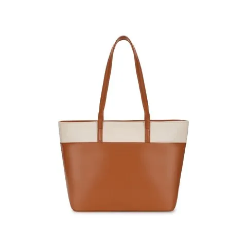 Fastrack Bags Women's Tan Colourblocked Tote Bag image 6