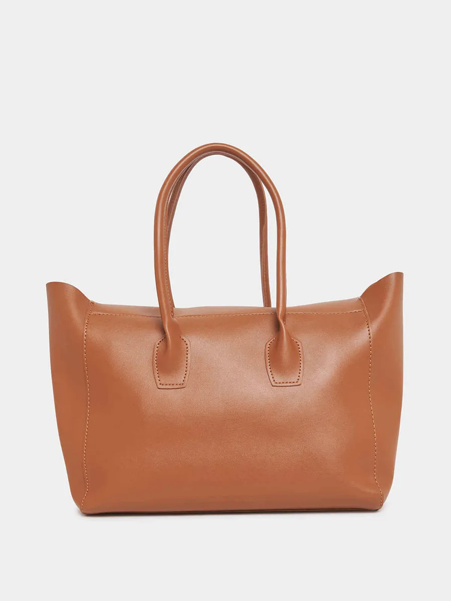 Styli Women's Cut Out Detail Flap Closure Tote Bag  image 5