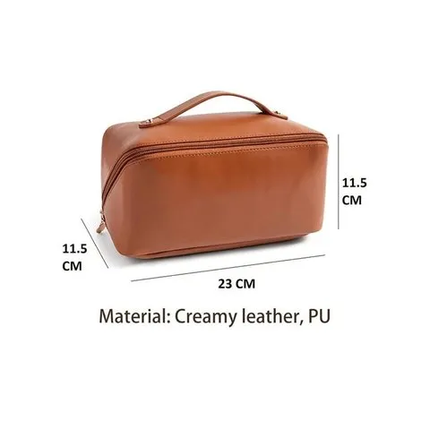 ZEDAK Makeup Storage Bag For Travel (Dark Brown) image 6