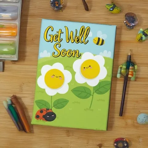 Mad Over Print Get Well Soon Greeting Card image 4