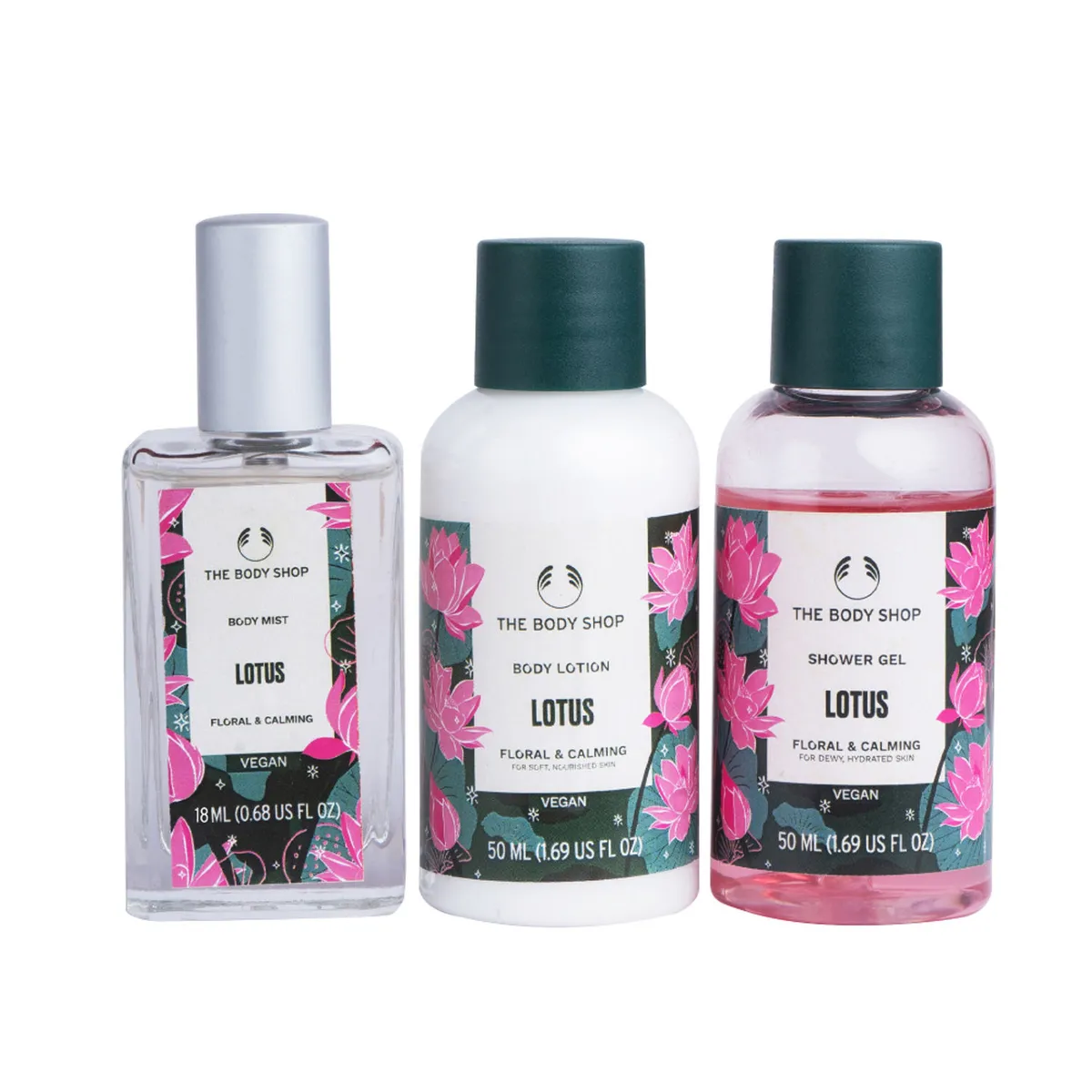 The Body Shop Lotus Shower Gel, Body Lotion & Body Mist Gift Set (118ml) image 3