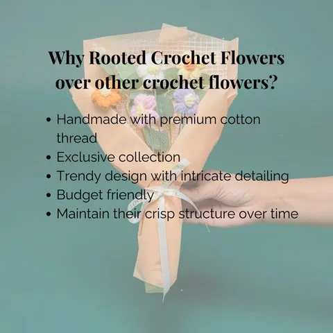 Rooted Lavender Daisy Crochet Flower Bouquet image 3