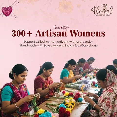 Floreal Crochet Mini flower Bouquet image 3