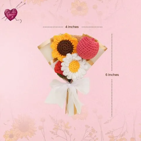 Floreal Crochet Mini flower Bouquet image 5