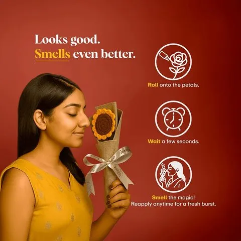 Phlavar - Handmade Sunflower Crochet Flower image 1