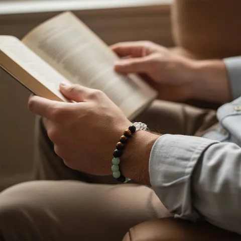 Astroyogi Dhan Yog Elasticated Bracelet (Multicolour) image 4