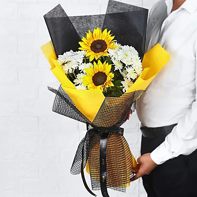 Sunflower and Daisy Radiance Bouquet image 1