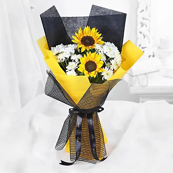 Sunflower and Daisy Radiance Bouquet image 3