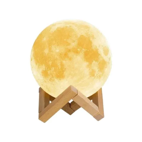 3D Moon 5 W Lamp (White) - One94Store image 1