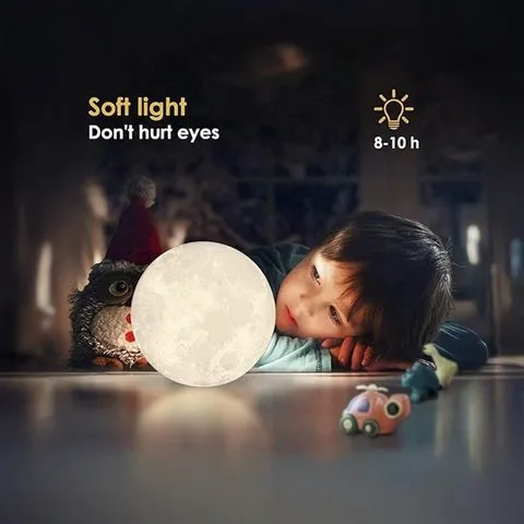 3D Moon 5 W Lamp (White) - One94Store image 6