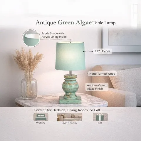 Distress Farmhouse Small Table Lamp - Homesake image 2