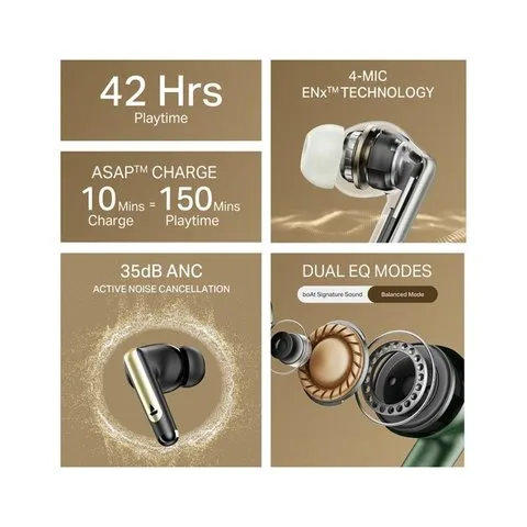 boAt Airdopes 141 Elite ANC TWS Earbuds (Black) image 7