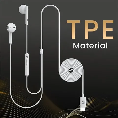 Portronics Conch Theta C Type C Wired Earphones (White) image 7