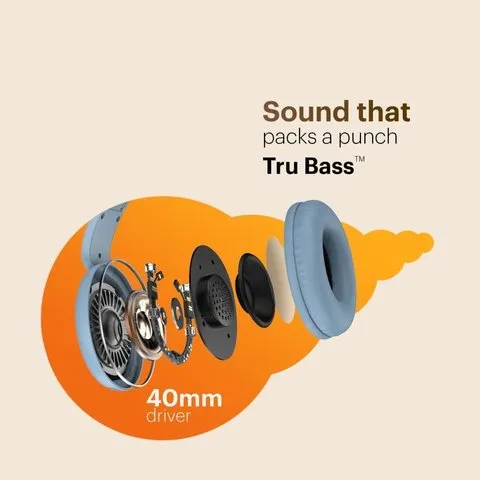 Noise TWO Bluetooth Headphones (Serene Blue) image 7