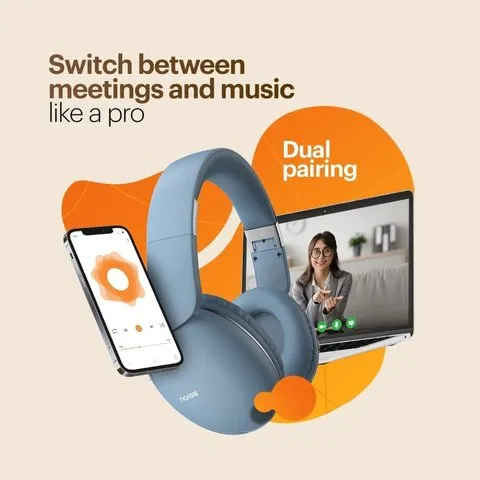 Noise TWO Bluetooth Headphones (Serene Blue) image 8