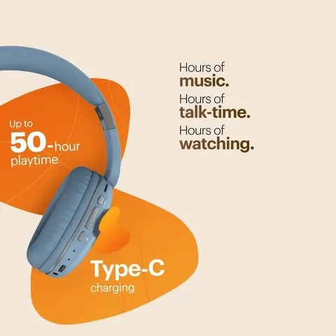 Noise TWO Bluetooth Headphones (Serene Blue) image 9