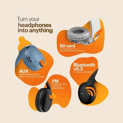 Noise TWO Bluetooth Headphones (Serene Blue) image 10