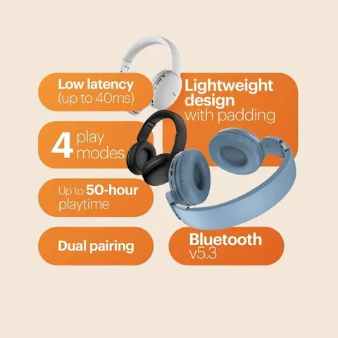 Noise TWO Bluetooth Headphones (Serene Blue) image 2