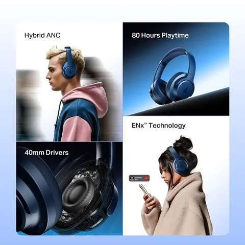 boAt Rockerz 512 ANC Bluetooth Headphones (Cosmic Black) image 8