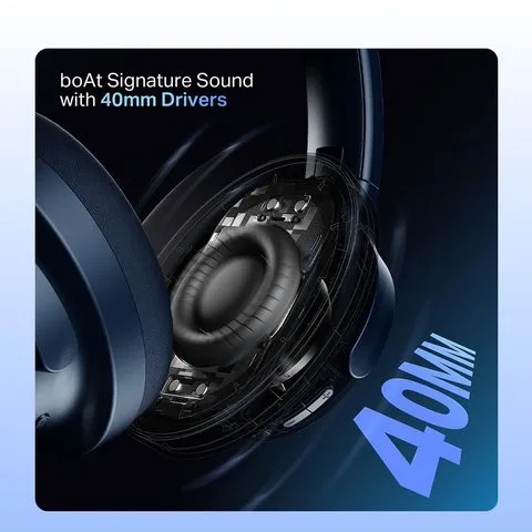 boAt Rockerz 512 ANC Bluetooth Headphones (Cosmic Black) image 5