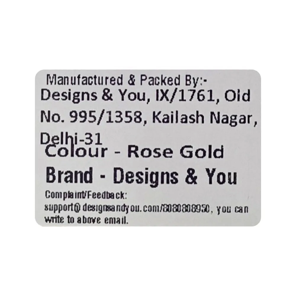 Designs & You AD Studded Infinity Shape Korean Pendant (Rose Gold) image 9