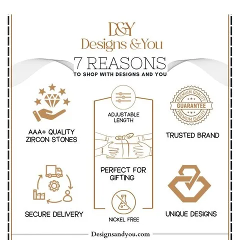 Designs & You AD Studded Infinity Shape Korean Pendant (Rose Gold) image 8