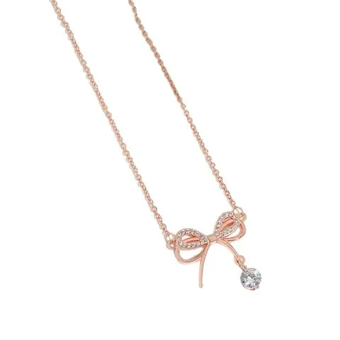Designs & You AD Studded Infinity Shape Korean Pendant (Rose Gold) image 4