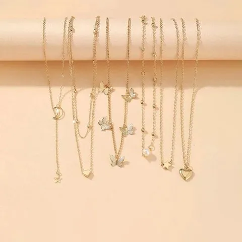 Jewels Galaxy Gold Plated Necklace Set (Golden) image 1