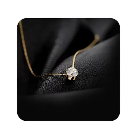 Jewels Galaxy Contemporary Pendant with Chain (Golden) image 3