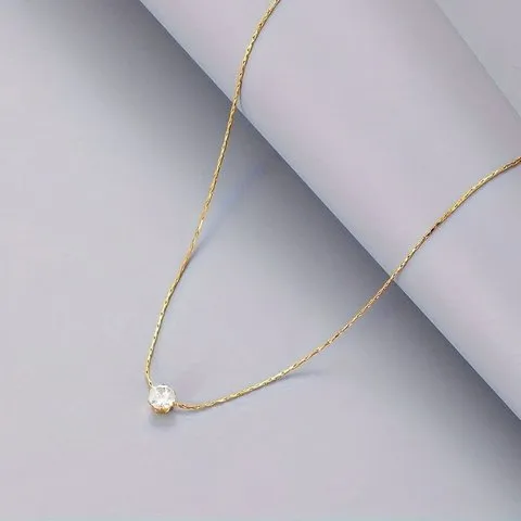 Jewels Galaxy Contemporary Pendant with Chain (Golden) image 4