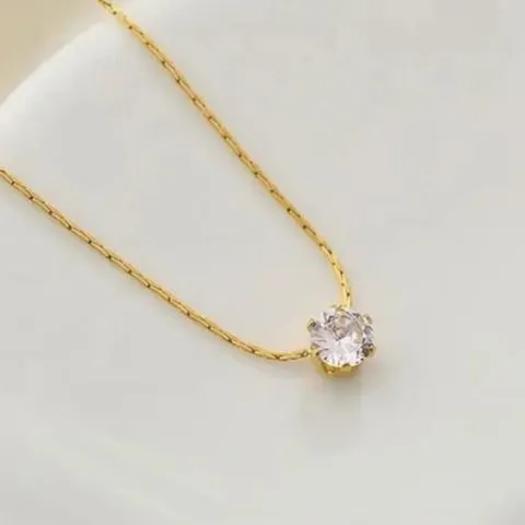 Jewels Galaxy Contemporary Pendant with Chain (Golden) image 6