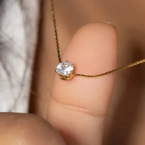 Jewels Galaxy Contemporary Pendant with Chain (Golden) image 7