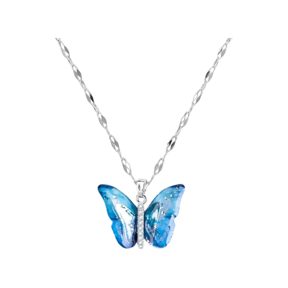 Salty Winged Beauty Pendant with Chain (Blue) image 3