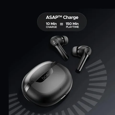 boAt Airdopes 300 TWS Earbuds (Gunmetal Black) image 3