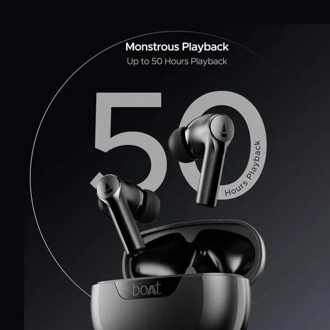 boAt Airdopes 300 TWS Earbuds (Gunmetal Black) image 4