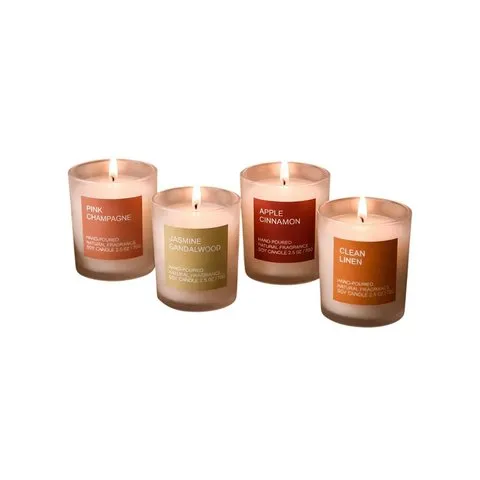 Fragrance Votive Candle Set with Frosted Glass by Auradecor image 7
